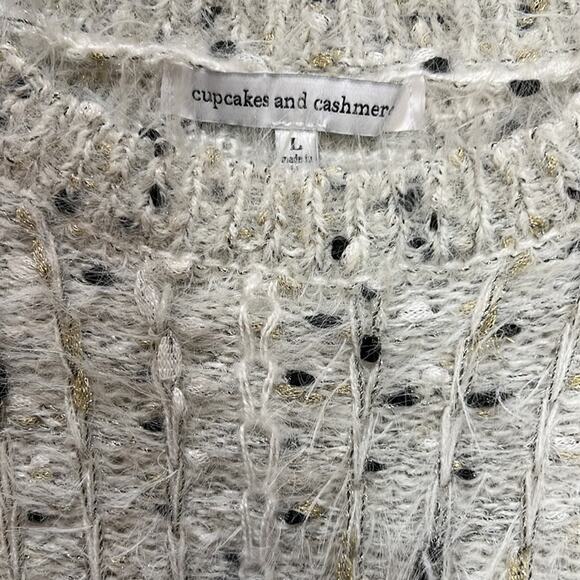 cupcakes and cashmere Nisha Fuzzy Speckled Sweater Size L - Picture 4 of 7